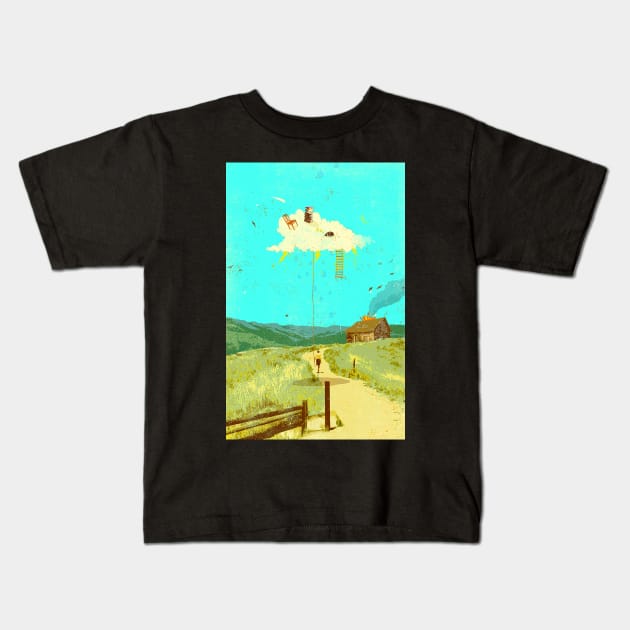 DREAMING FOOTHILLS Kids T-Shirt by Showdeer